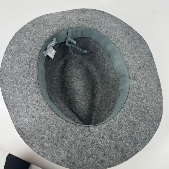 Nordstrom Womens‎ Grey 100% Wool Wide Brim Fedora Hat One Size Adjustable main image 6